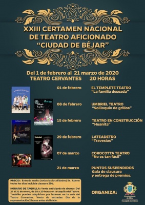CLAUSURA XXIII Certamen Nacional de Teatro Aficionado Ciudad de Béjar